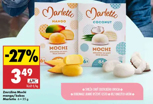 Zmrzlinové mochi mango Marletto