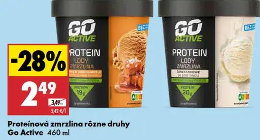 Proteínová zmrzlina Go Active – rôzne druhy