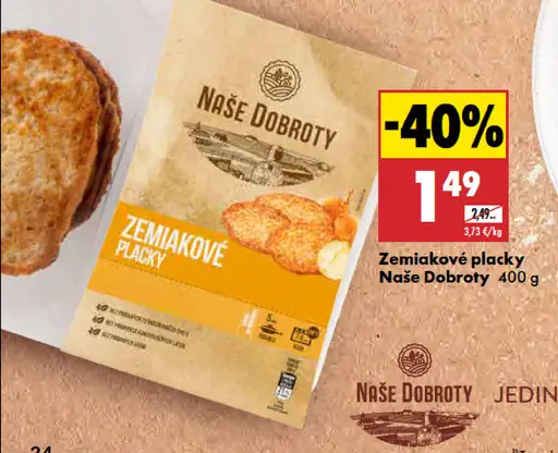 Naše dobroty Zemiakové placky