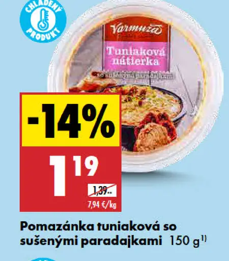 Pomazánka tuniaková so sušenými paradajkami