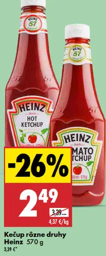 Heinz kečup vybrané druhy