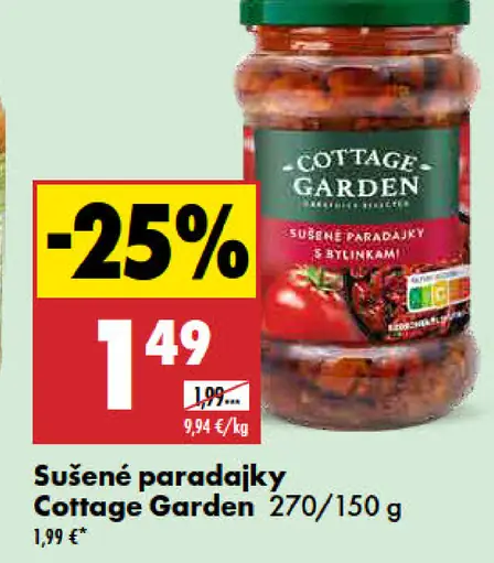 Cottage Garden sušené paradajky