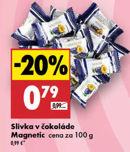 Magnetic Slivka v čokoláde