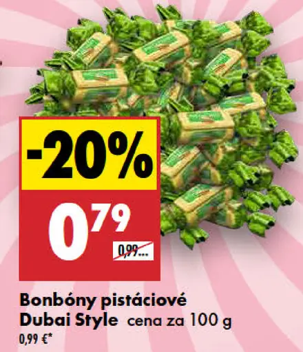 Pistáciové bonbóny Dubai Style
