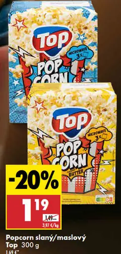 Top popcorn slaný maslový