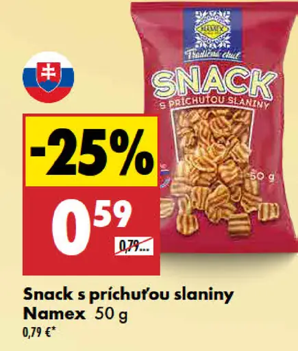 Namex Snack s príchuťou slaniny