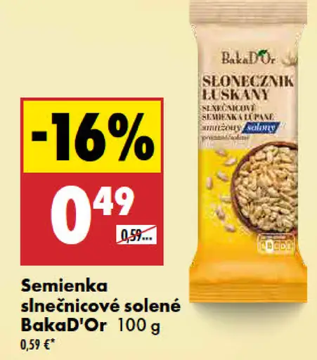 Baka'D'or semienka slnečnicové solené