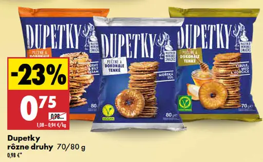 Dupeky rôzne druhy
