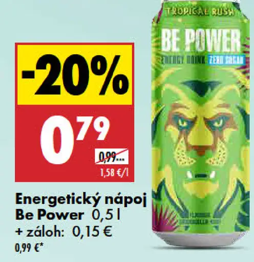 Be Power energetický nápoj Tropical Rush