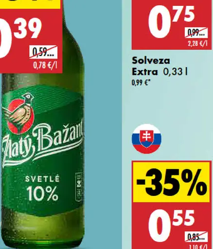 Pivo 10° Zlatý Bažant svetlé
