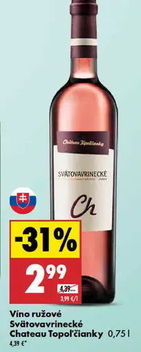 Chateau Topoľčianky Svätovavrinecké Vino ružové