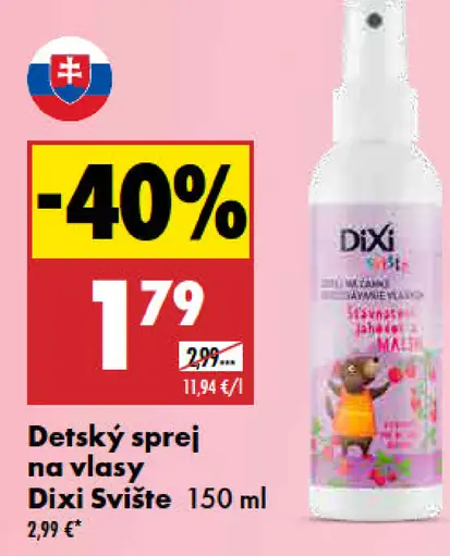 Dixi Detský sprej na vlasy svište