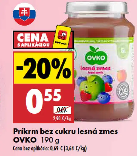 OVKO príkrm bez cukru lesná zmes