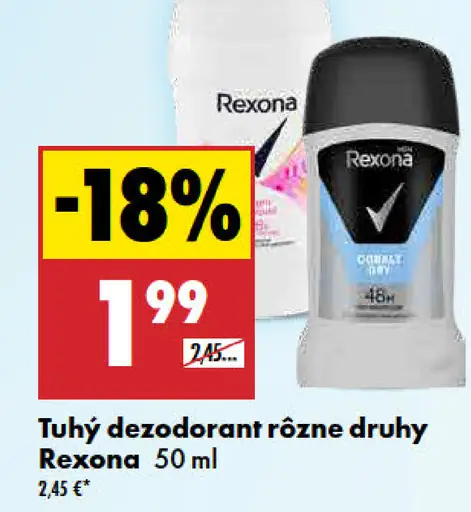 Rexona tuhý dezodorant