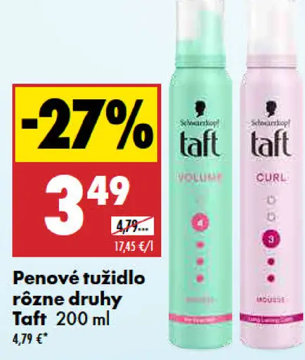 Taft penové tužidlo