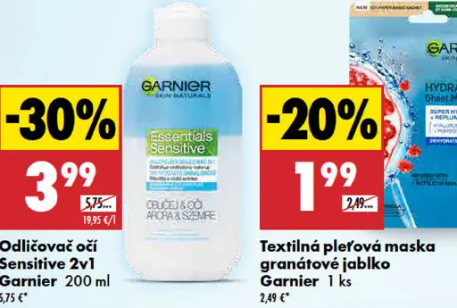 Garnier Odličovač očí Sensitive 2v1