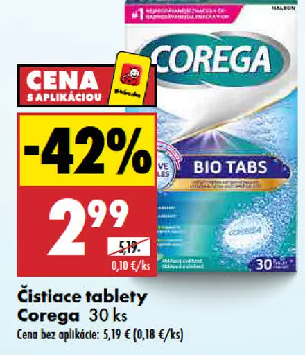 Čistiace tablety Corega Bio Tabs