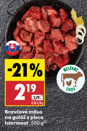 Istermeat bravčové mäso na guláš z pliec