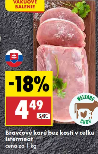 Istermeat Bravčové karé bez kosti v celku