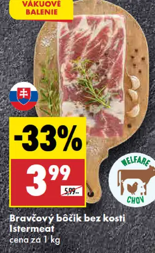 Bravčový bôčik bez kosti