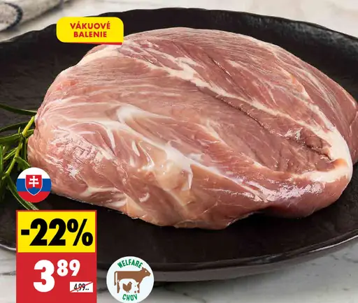 Bravčové plece bez kosti, v celku