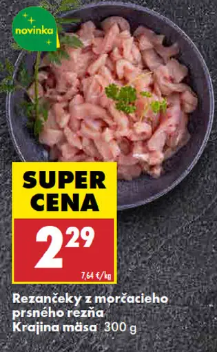 Rezančeky z morčacieho prsného rezňa