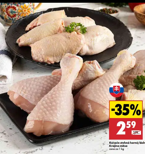 Kuracie stehná horné, dolné