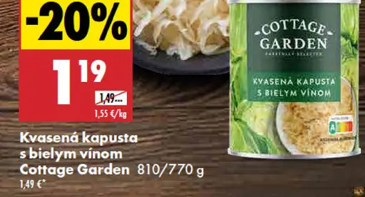 Kvasená kapusta s bielym vínom Cottage Garden