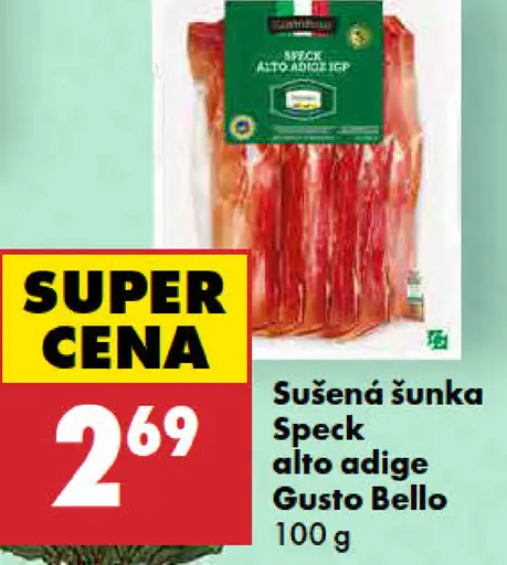 Gusto Bello Sušená šunka Speck alto adige