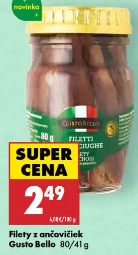 Gusto Bello filety z ančovičiek