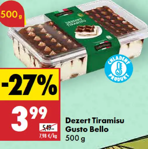 Gusto Bello dezert tiramisu
