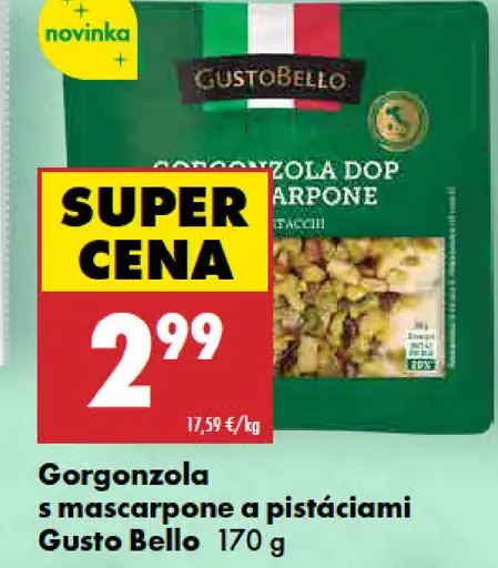 Gusto Bello Gorgonzola s mascarpone a pistáciami