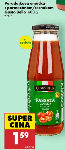 Gusto Bello paradajková omáčka s parmezánom / s cesnakom