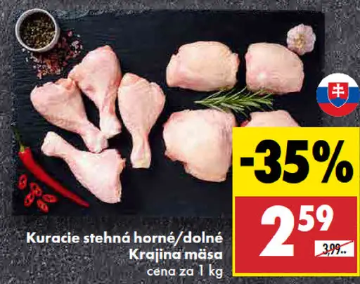 Kuracie stehná horné/dolné Krajina mäsa