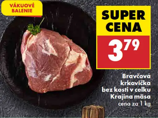 Bravčová krkovička bez kosti v celku Krajina mäsa