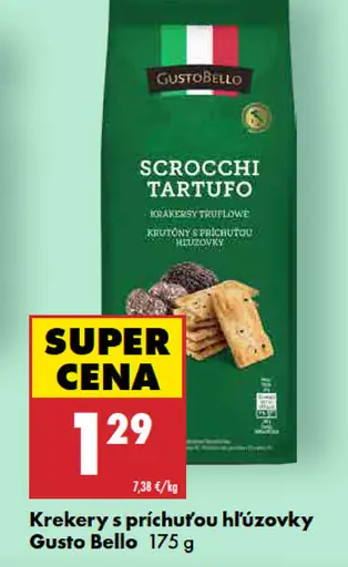 Krekery s príchuťou hľuzovky Gusto Bello