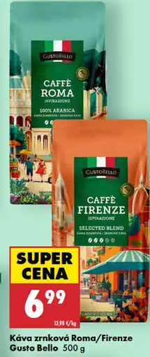 Gusto Bello káva zrnková Roma/Firenze