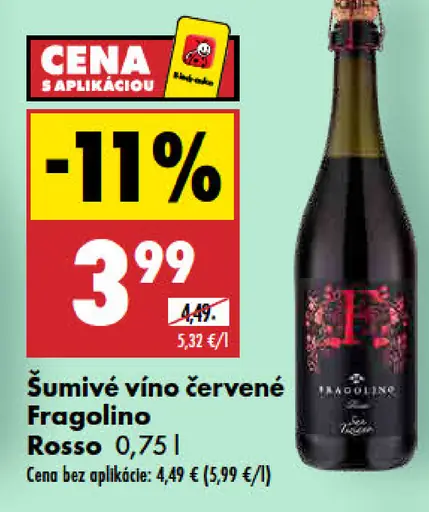 Fragolino Rosso červené šumivé víno
