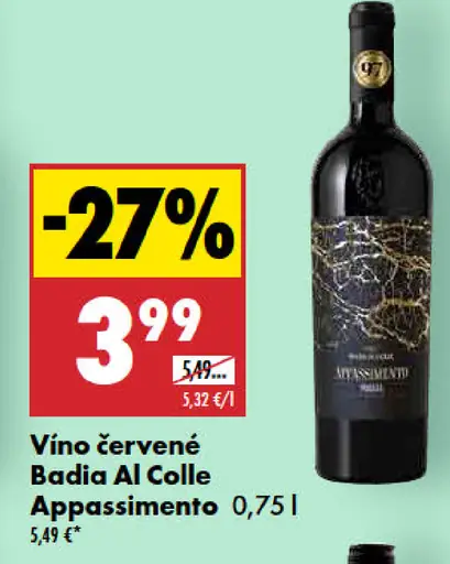 Badia Al Colle Appassimento víno červené