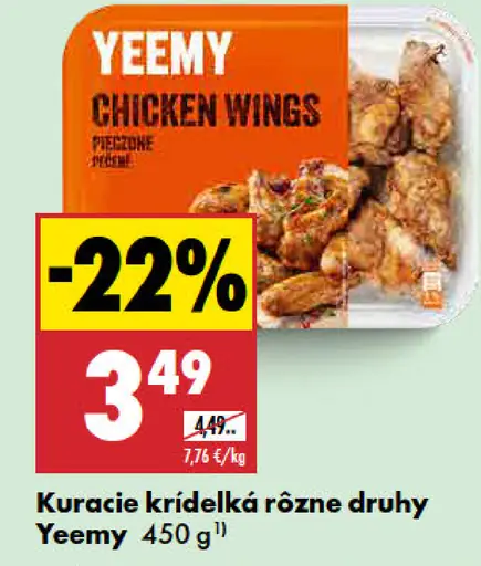 Yeemy Kuracie krídelká rôzne druhy