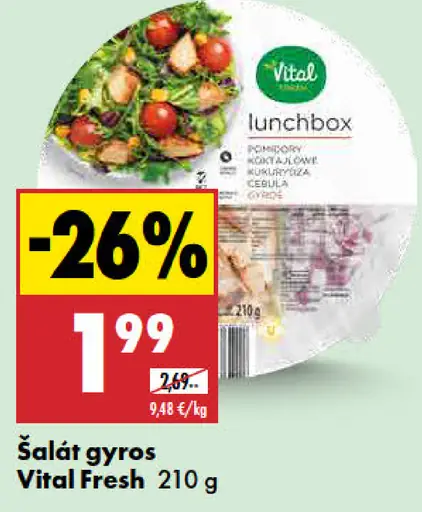 Šalát gyros Vital Fresh