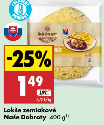 Lokše zemiakové Naše Dobroty