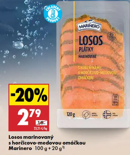 Losos marinovaný s horčicovo-medovou omáčkou Marinero
