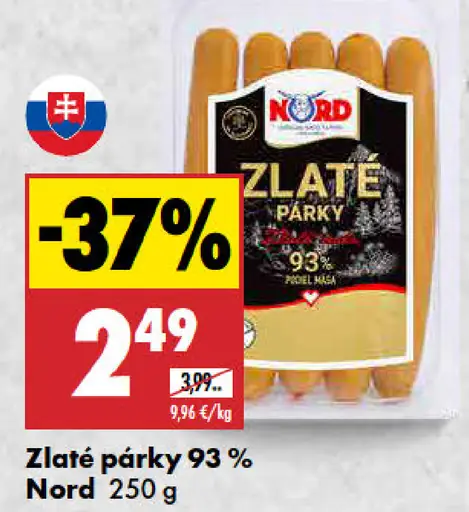 Zlaté párky 93 %