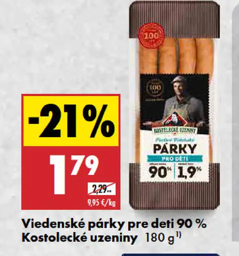 Viedenské párky pre deti 90 %