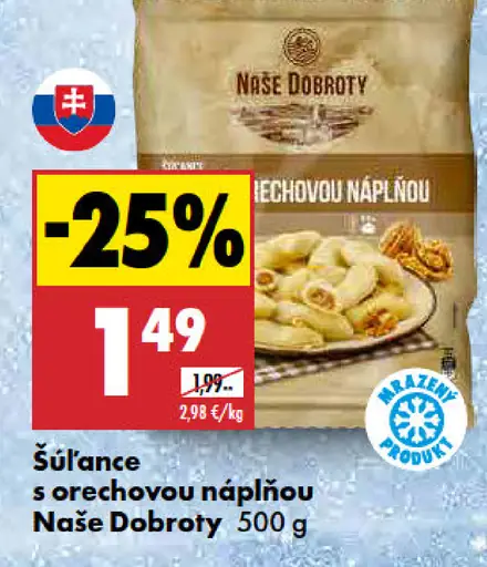 Naše dobroty Šúľance s makovou alebo orechovou náplňou