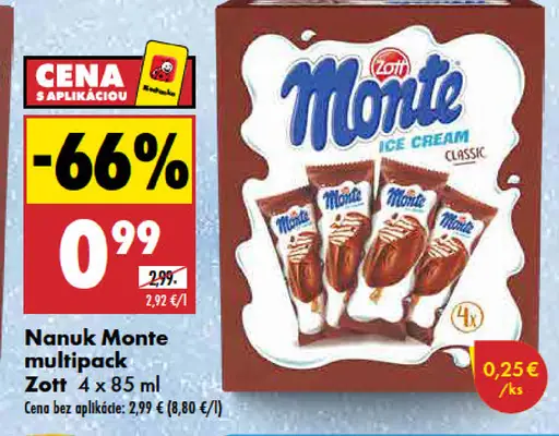 Zott nanuk Monte multipack