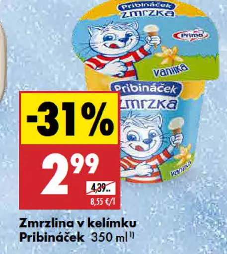Pribináček Zmrzlina v kelímku