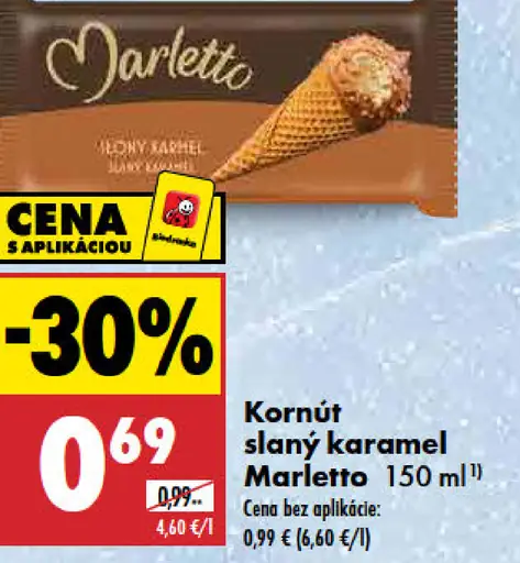 Marletto kornút slaný karamel