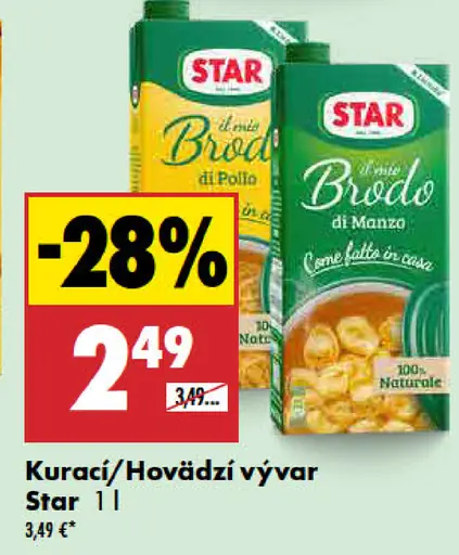 Star kurací a hovädzí vývar